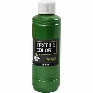 Textilfärg, pärlemor, briljantgrön, 250 ml/ 1 flaska I lager