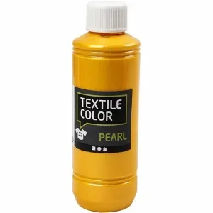 Textilfärg, pärlemor, gul, 250 ml/ 1 flaska Köp online