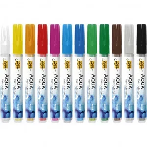 SOLO GOYA Aqua Paint Marker, ass. färger, 12 st./ 1 förp. Fynd