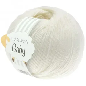 Lana Grossa Cool Wool Baby Garn 213 Naturvit Begränsat antal