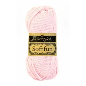 Scheepjes Softfun Garn Unicolor 2513 Ljus Rosa Fynd