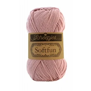 Scheepjes Softfun Garn Unicolor 2618 Dov Rosa Rea