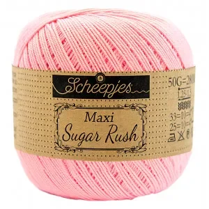Rea Scheepjes Maxi Sugar Rush Garn Unicolor 749 Pink