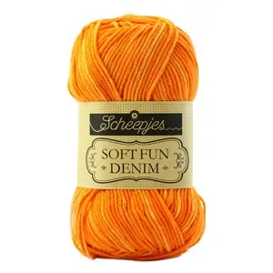 Scheepjes Softfun Denim Garn Print 519 Orange Begränsat antal
