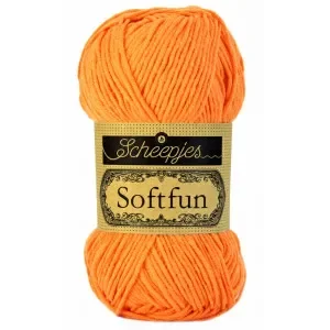 Extra rabatt Scheepjes Softfun Garn Unicolor 2427 Orange