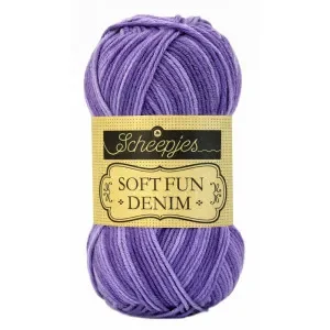 Scheepjes Softfun Denim Garn Print 513 Lila Utförsäljning