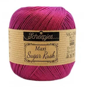 Scheepjes Maxi Sugar Rush Garn Unicolor 128 Tyrian Purple Billig