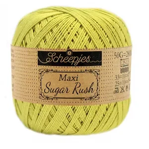 Scheepjes Maxi Sugar Rush Garn Unicolor 245 Green Yellow Rabatter