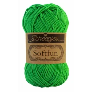 Scheepjes Softfun Garn Unicolor 2605 Klar Grön Billig