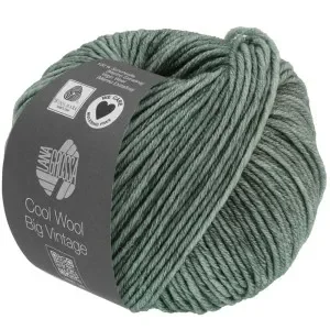 Lana Grossa Cool Wool Big Vintage Garn 168 Grön Grå Begränsat antal