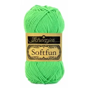 Scheepjes Softfun Garn Unicolor 2517 Grön risnedsättning