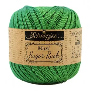 Scheepjes Maxi Sugar Rush Garn Unicolor 606 Grass Green Sänkt pris