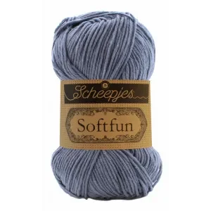 Lägg i varukorgen Scheepjes Softfun Garn Unicolor 2602 Blå Grå
