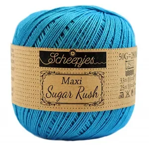 Säker betalning Scheepjes Maxi Sugar Rush Garn Unicolor 146 Vivid Blue