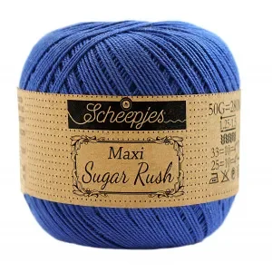 Scheepjes Maxi Sugar Rush Garn Unicolor 201 Electric Blue Fynd