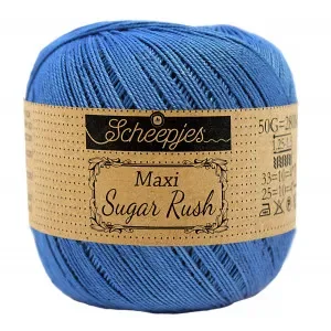 Populär Scheepjes Maxi Sugar Rush Garn Unicolor 215 Royal Blue