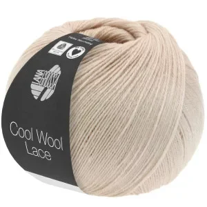Lana Grossa Cool Wool Lace Garn 56 Pärl Beige Begränsat antal