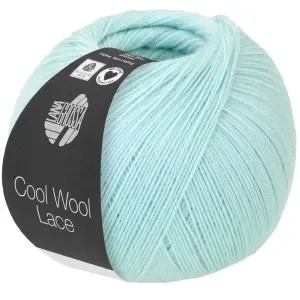 I lager Lana Grossa Cool Wool Lace Garn 43 Pastellturkos