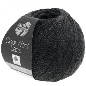 Lana Grossa Cool Wool Lace Garn 25 Antracitgrå Nedsatt pris