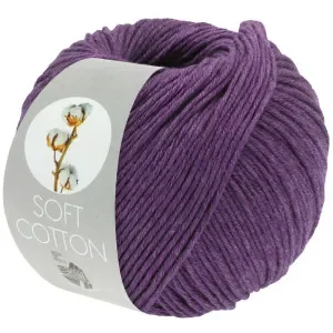 Populärt val Lana Grossa Soft Cotton Garn 53 Antracit Violett
