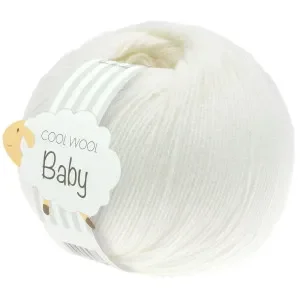 Lana Grossa Cool Wool Baby Garn 207 Vit Populärt val