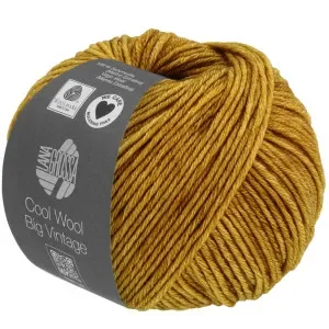 Lana Grossa Cool Wool Big Vintage Garn 162 Senap Erbjudande