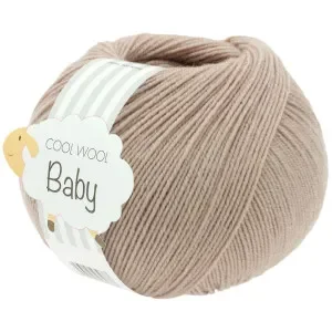 Lana Grossa Cool Wool Baby Garn 332 Pärlbeige I lager