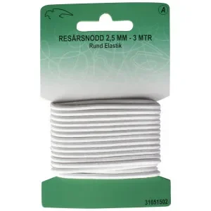 Begränsat antal Resår / Resårband Vit 2,5mm 3 m