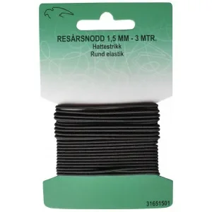 Billigare Resår / Resårband Svart 1,5mm 3 m