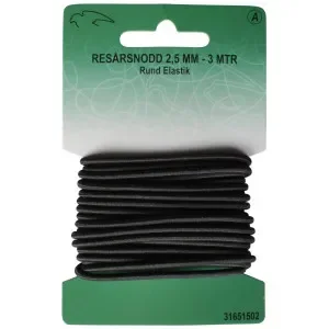 Resår / Resårband Svart 2,5mm 3 m Outlet