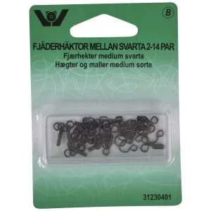 Sista chansen Fjäderhäktor Svart strl. 2 – 14 st.