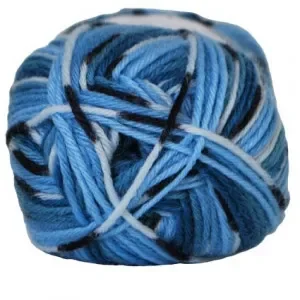 Kampanj Hjertegarn Basic Superwash Garn 5090 Blå/Vit/Svart
