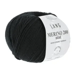 Lang Yarns Merino 200 Bebe Garn 304 Svart Lägg i varukorgen