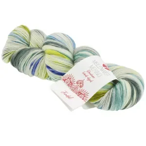 Endast idag Lana Grossa Meilenweit 100 Merino Handfärgat Rainbow Garn 7004