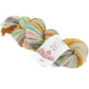 Kundfavorit Lana Grossa Meilenweit 100 Merino Handfärgat Rainbow Garn 7007