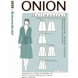 Onion Snittmönster 3028 Byxkjol Str. 34-46 Extra rabatt