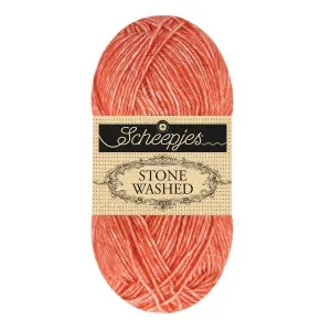 Scheepjes Stone Washed Garn Mix 843 Realgar Röd Kampanjpris