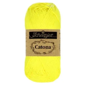 Reapris Scheepjes Catona Garn Unicolor 601 Neon Yellow