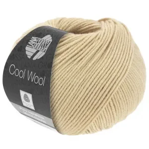 Snabb leverans Lana Grossa Cool Wool Garn 2107 Creme