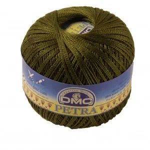 Endast denna vecka DMC Petra nr. 5 Virkgarn Unicolor 5936 Oliv