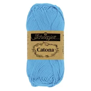 Scheepjes Catona Garn 384 Pulver Blå – 10g Premium