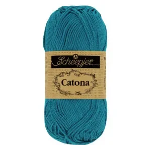 Scheepjes Catona Garn 400 Petroleum Blå – 10g Outlet