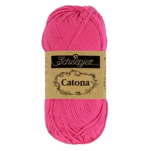 Rabatter Scheepjes Catona Garn 114 Shocking Pink – 10g