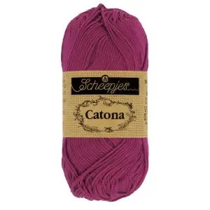 Begränsat erbjudande Scheepjes Catona Garn 128 Tyrian Lila – 25g