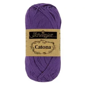 Snabb frakt Scheepjes Catona Garn 521 Deep Lila – 10g