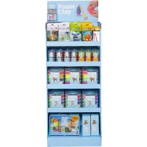 Populär Golvdisplay med Foam Clay®, H: 1560 mm, D: 390 mm, B: 580 mm, mixade färger, 102 enhet/ 1 förp.