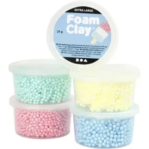 Handla nu Foam Clay Extra Large, mixade färger, 5x25 g/ 1 förp.