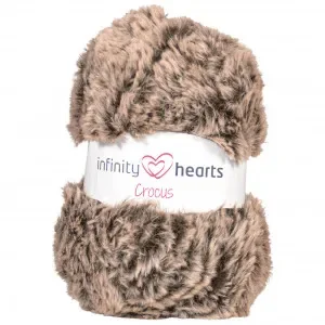 Infinity Hearts Crocus Pälsgarn 96 Svart/Grå Fynd