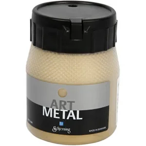 Hobbyfärg Metallic, Ljus guld (5102), 250ml/ 1 flaska Sista chansen