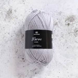 Svarta Fåret Merino Mini Garn 102 Grå Gigabyte Snabb frakt